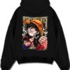 LUFFACE2 A.black hoodie flat back design - One Piece DE Store