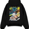 LUFFPOW A.black hoodie flat back design - One Piece DE Store