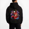 LUFFY2 B.black hoodie male back view - One Piece DE Store