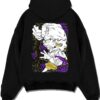 LUFFYG52 A.black hoodie flat back design - One Piece DE Store