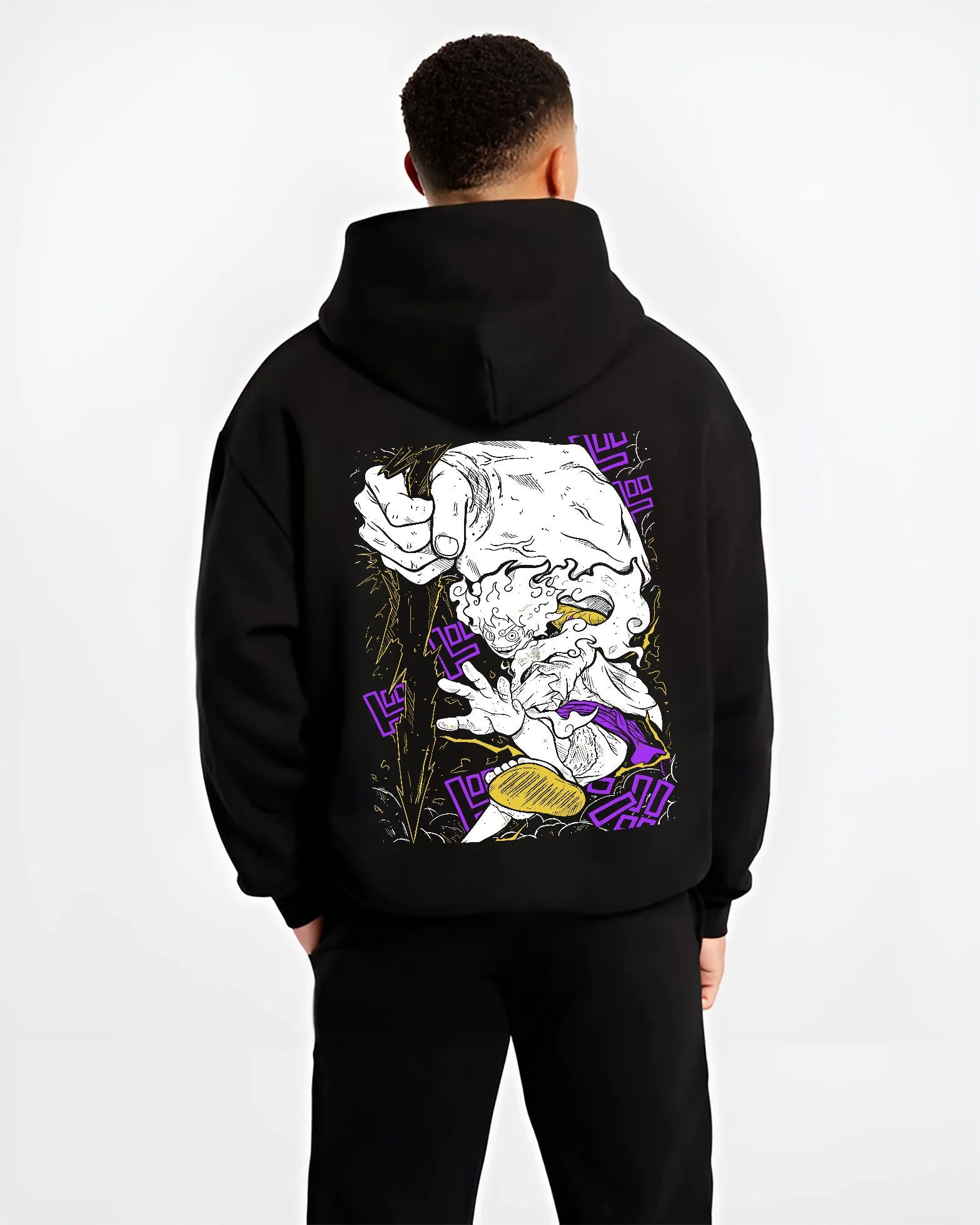 Monkey D. Luffy Hoodie One Piece Gear 5 Punch Illustration - Image 2