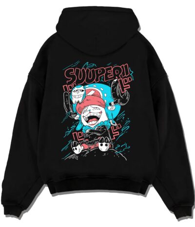 ONEPIECE A.black hoodie flat back design - One Piece DE Store