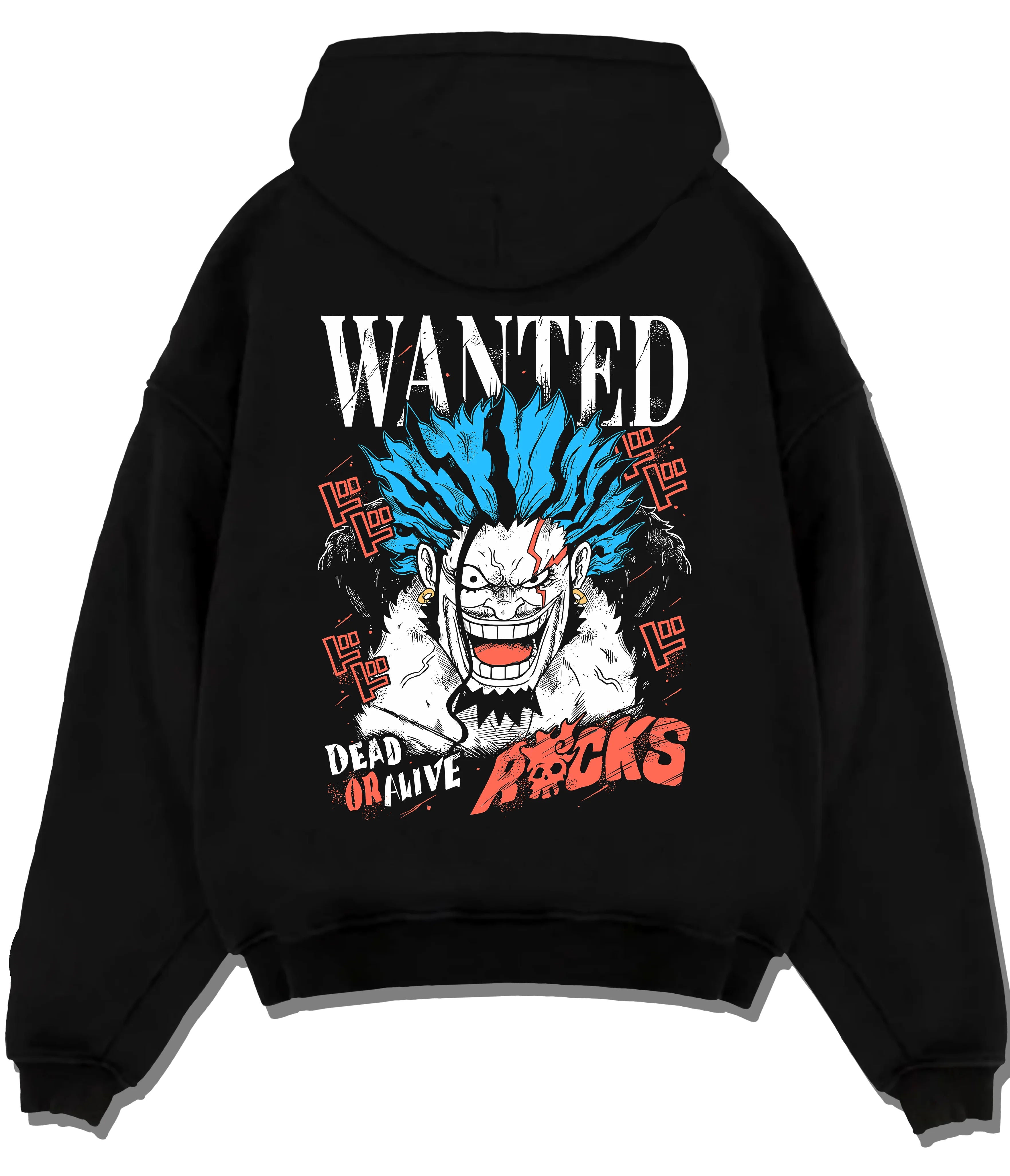 Rocks D. Xebec Hoodie One Piece Character Artwork Back Print