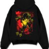SANJI2 A.black hoodie flat back design - One Piece DE Store