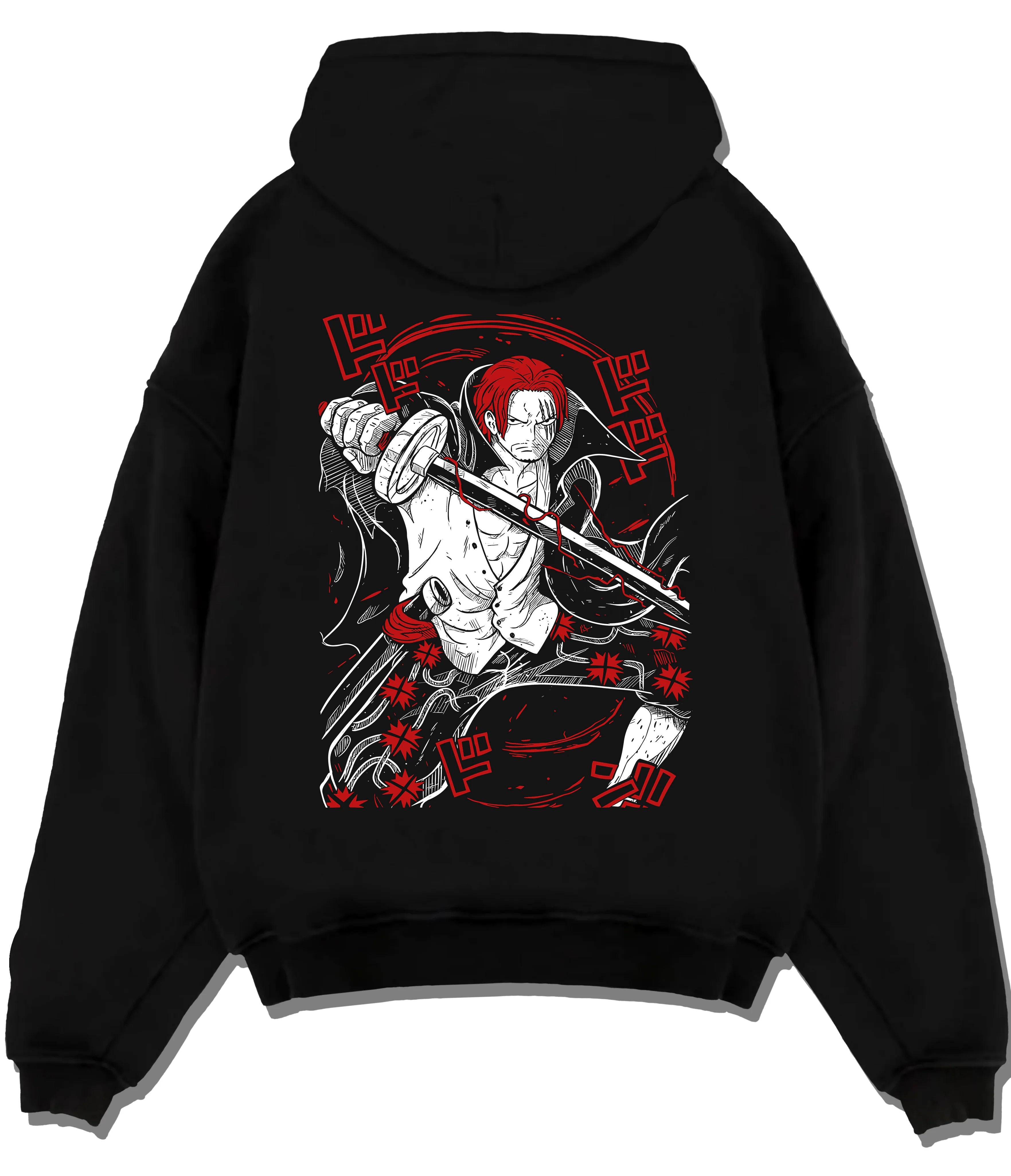 Red-Haired Shanks Hoodie One Piece Sword & Pirate Graphic