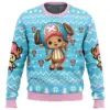 Tony Tony Chopper One Piece Ugly Christmas Sweater FRONT mockup - One Piece DE Store